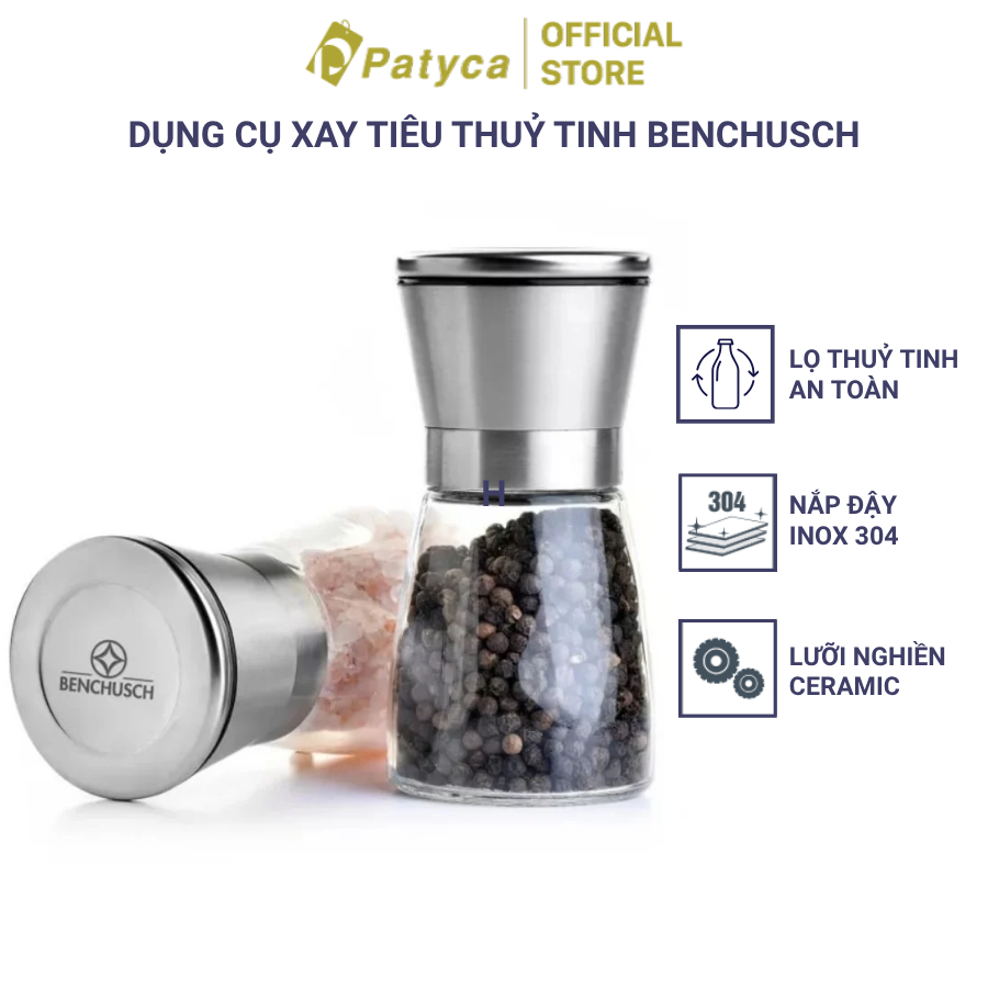 Dụng Cụ Xay Tiêu Thuỷ Tinh Benchusch