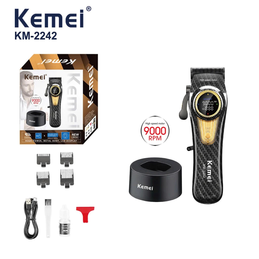 Tông Đơ Kemei 2242 Lưỡi Đơn, Tông Đơ Cắt Tóc Chuyên Nghiệp