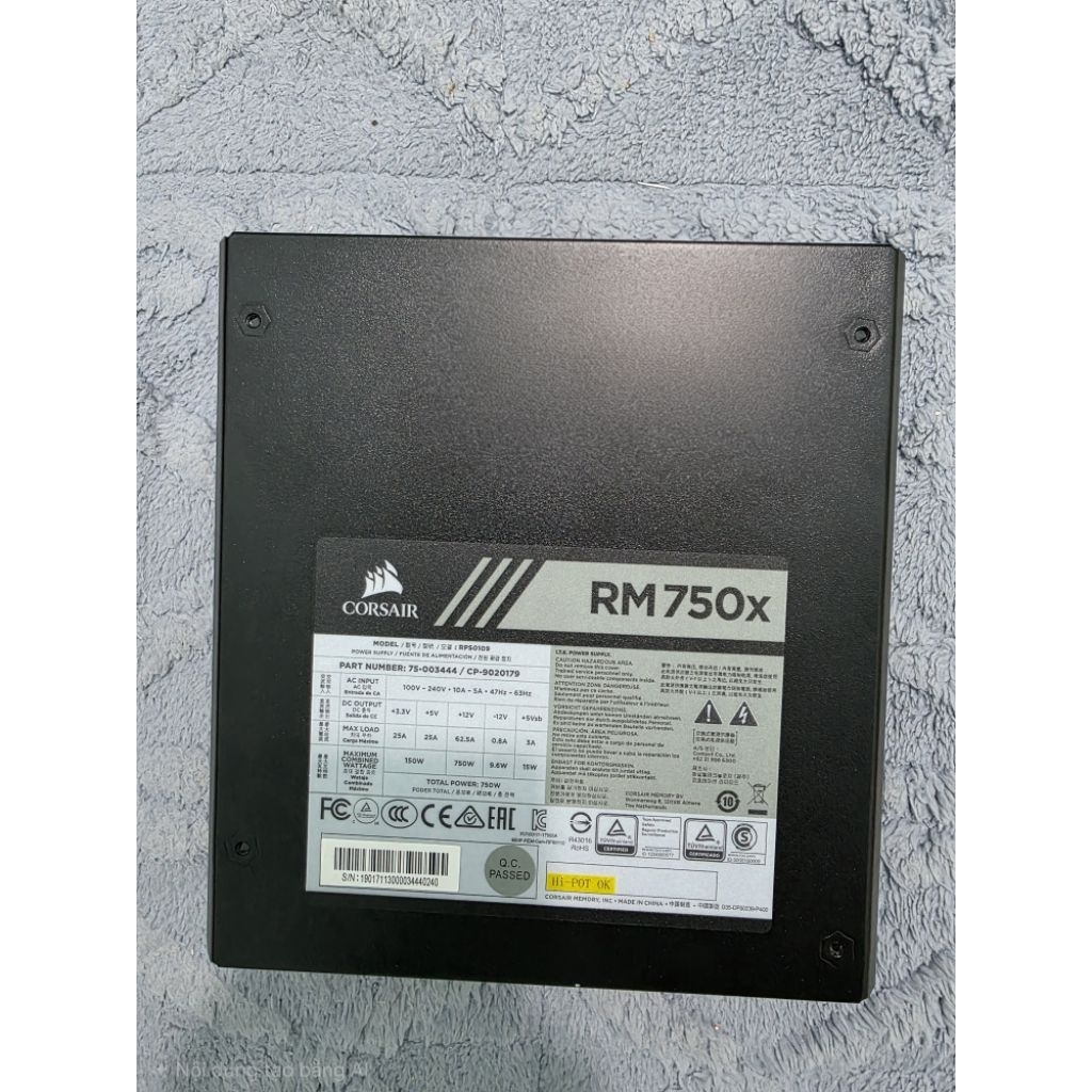 Nguồn máy tính Corsair rm750x cũ lướt zin