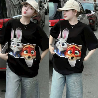 (TẶNG CHAM THỎ) Deal mở bán Áo Phông cotton mịn mát THỎ CÁ.O in pét 6D to. Free size( 40-70kg)