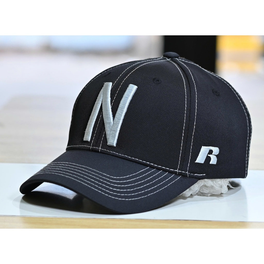 Mũ kết thời trang thể thao,nón lưỡi trai màu đen logo chữ N,Russell Nebraska Huskers Adjustable Hat 
