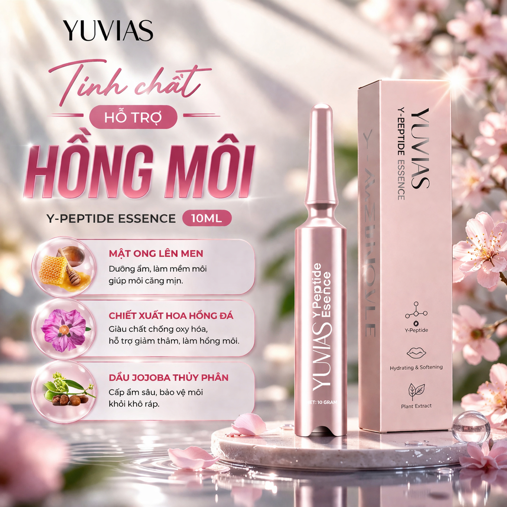 Tinh chất dưỡng môi, serum khử thâm môi YUVIAS dưỡng ẩm, hồng môi căng mịn 10ml