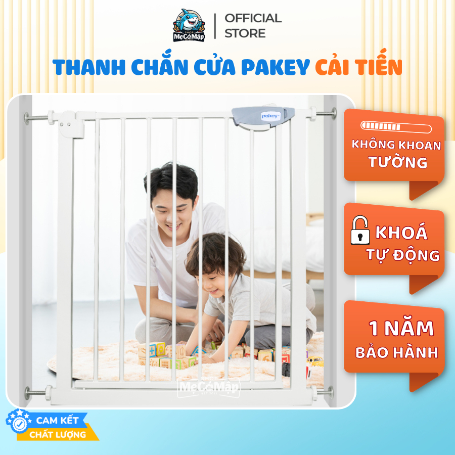 Thanh Chắn Cửa, Thanh Chắn Cầu Thang Pakey Loại To Dày Nặng Cao Cấp, Cao 79cm Bảo Vệ Bé An Toàn