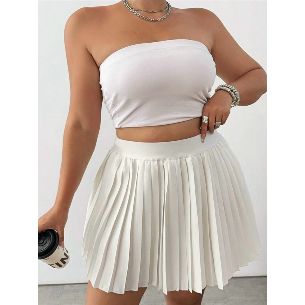 [BIG SIZE- HOẢ TỐC HCM] chân váy bigsize nữ BIG SIZE THIẾT KẾ] Chân váy dập ly bigsize nữ