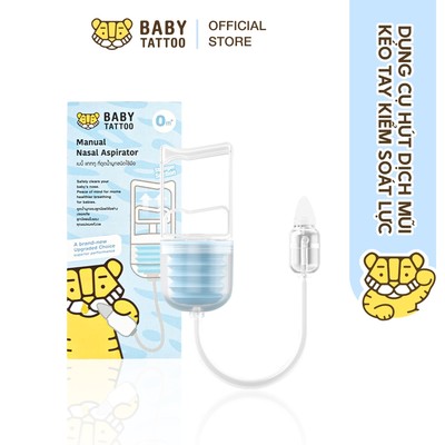 BABY TATTOO Dụng Cụ Hút Dịch Mũi Kéo Tay Kiếm Soát Lực, Đầu Hút Silicone Mềm, An Toàn Cho Bé