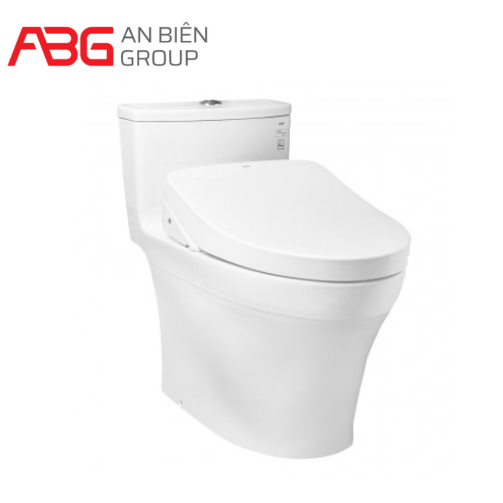 Bồn cầu thông minh 1 khối TOTO MS885CDW12 thiết kế giấu dây kèm nắp rửa điện tử WASHLET S7 (TCF4911E