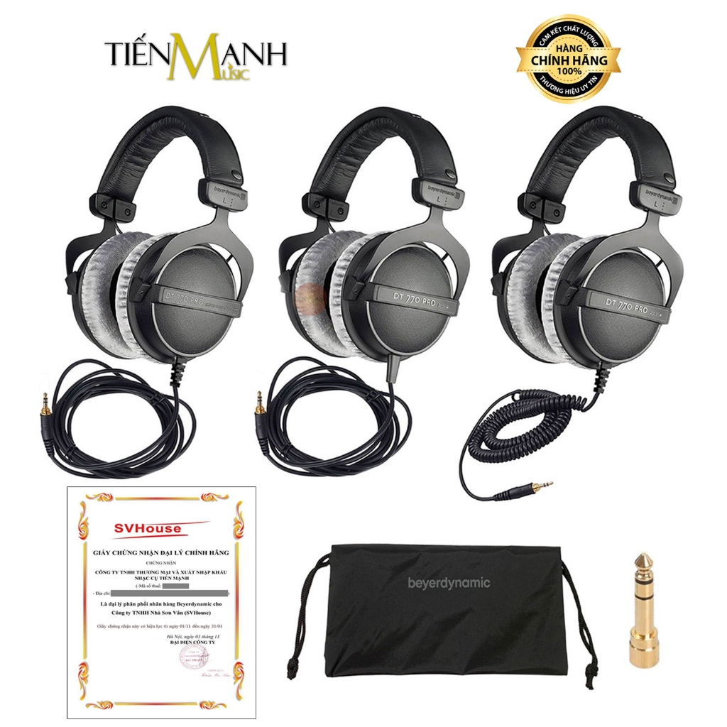 [Chính Hãng] Tai Nghe Kiểm Âm Beyerdynamic DT770 Pro 32, 80, 250 Ohm - DT 770 Beyer Dynamic Close Ba