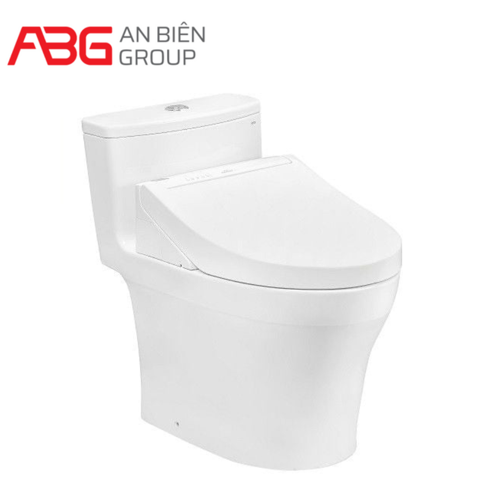 Bồn cầu thông minh 1 khối TOTO MS885CDW15 thiết kế giấu dây kèm nắp rửa điện tử WASHLET C5 (TCF24460