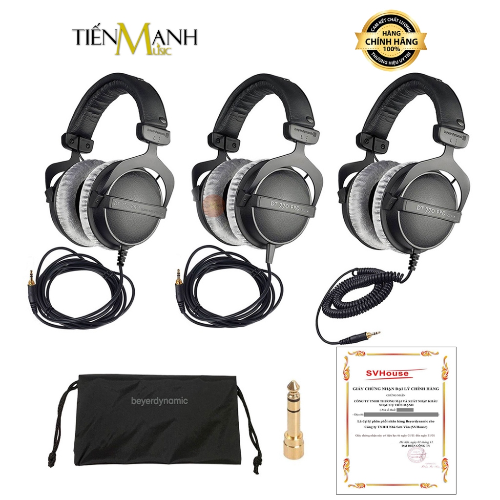 [Chính Hãng] Tai Nghe Kiểm Âm Beyerdynamic DT770 Pro 32, 80, 250 Ohm - DT 770 Beyer Dynamic Close Ba