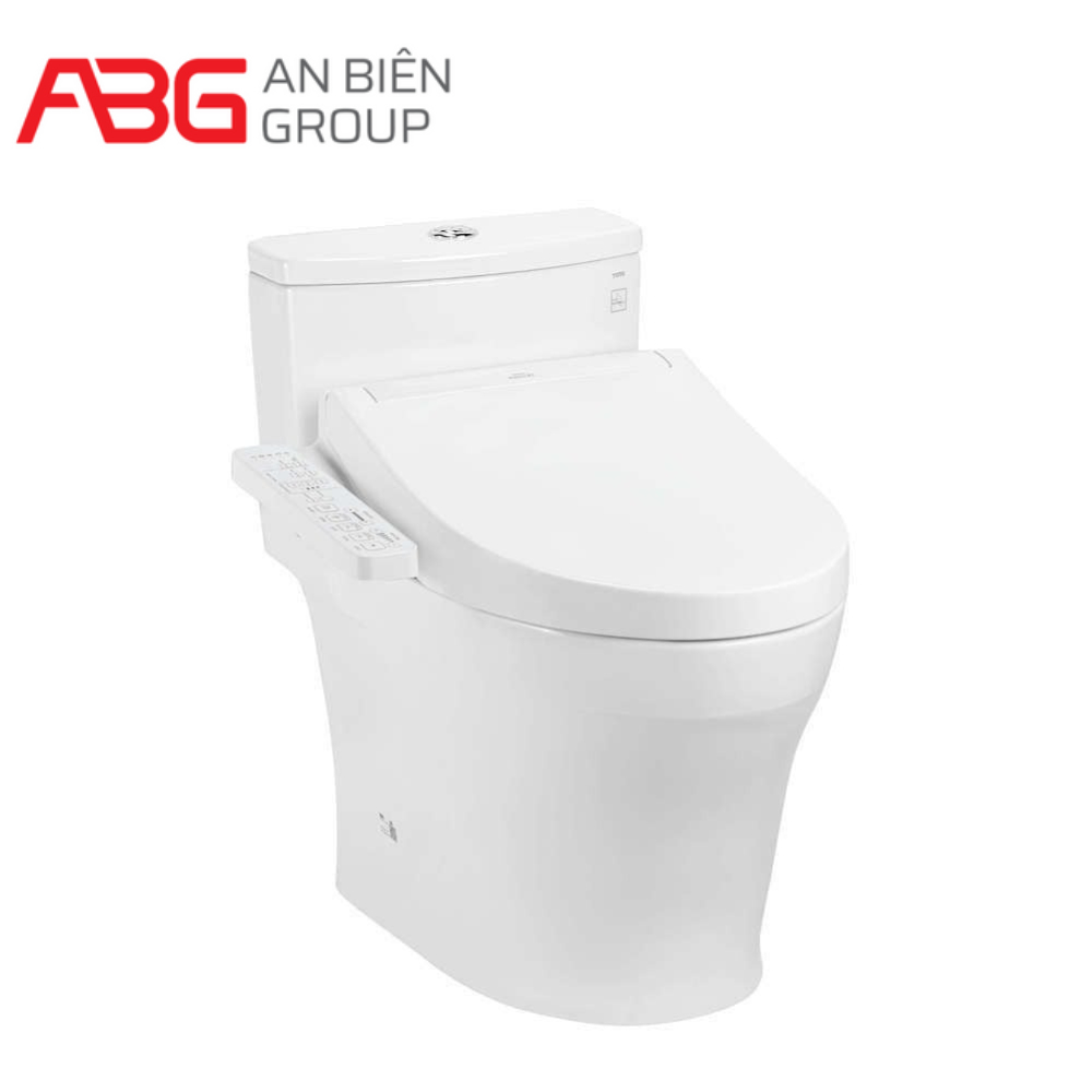 Bồn cầu thông minh 1 khối TOTO MS885CDW17 thiết kế giấu dây kèm nắp rửa điện tử WASHLET C2 (TCF23460