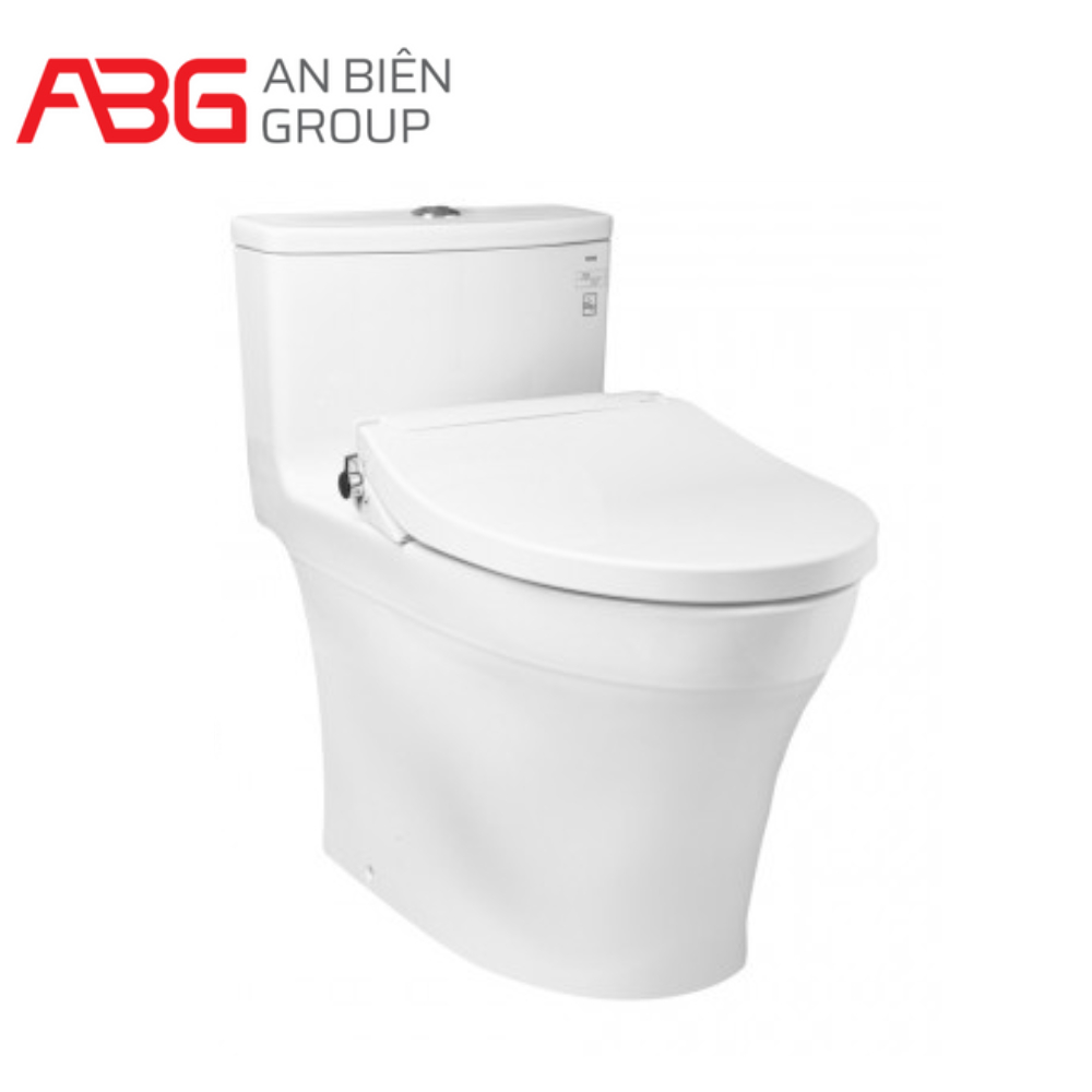 Bồn cầu 1 khối TOTO MS885DE2 thiết kế thân kín kết hợp nắp rửa cơ Ecowasher TCW07S kèm vòi rửa nước 