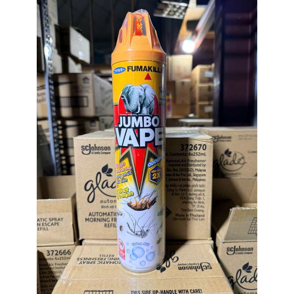 Bình xịt côn trùng Jumbo Vape G1 không mùi 600ml
