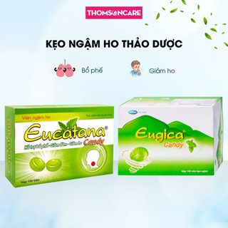 Kẹo ngậm giảm ho Eucatana, Eugica đau họng từ thảo dược - tinh dầu gừng, bạc hà, quế, khuynh diệp