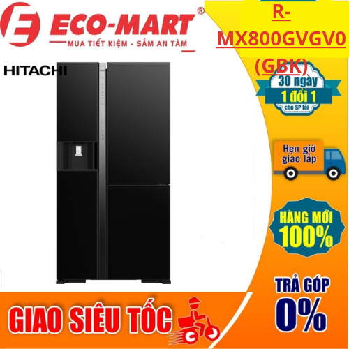 R-MX800GVGV0 Tủ lạnh Hitachi Inverter 569 lít Side By Side R-MX800GVGV0 GBK