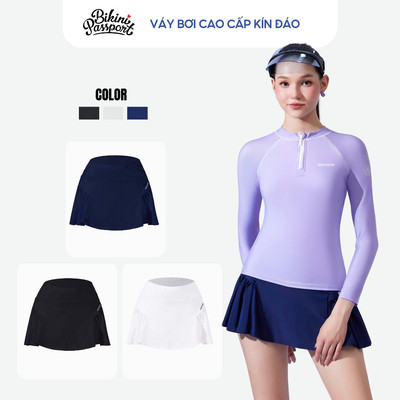 Quần bơi lẻ Nữ BIKINI PASSPORT kiểu xòe rũ - Xanh - BS526_NV