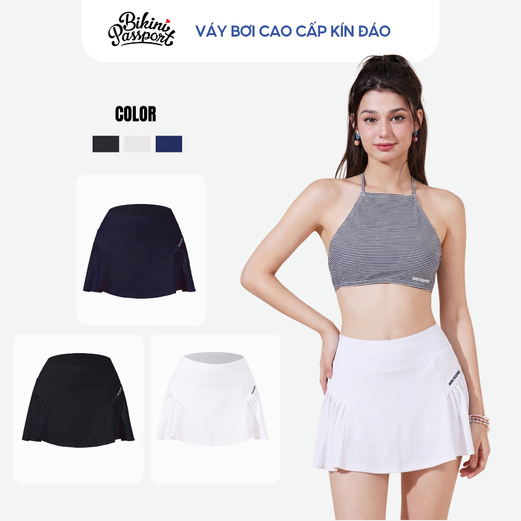 Quần bơi lẻ Nữ BIKINI PASSPORT kiểu xòe rũ - Trắng - BS526_WH | BigBuy360 - bigbuy360.vn