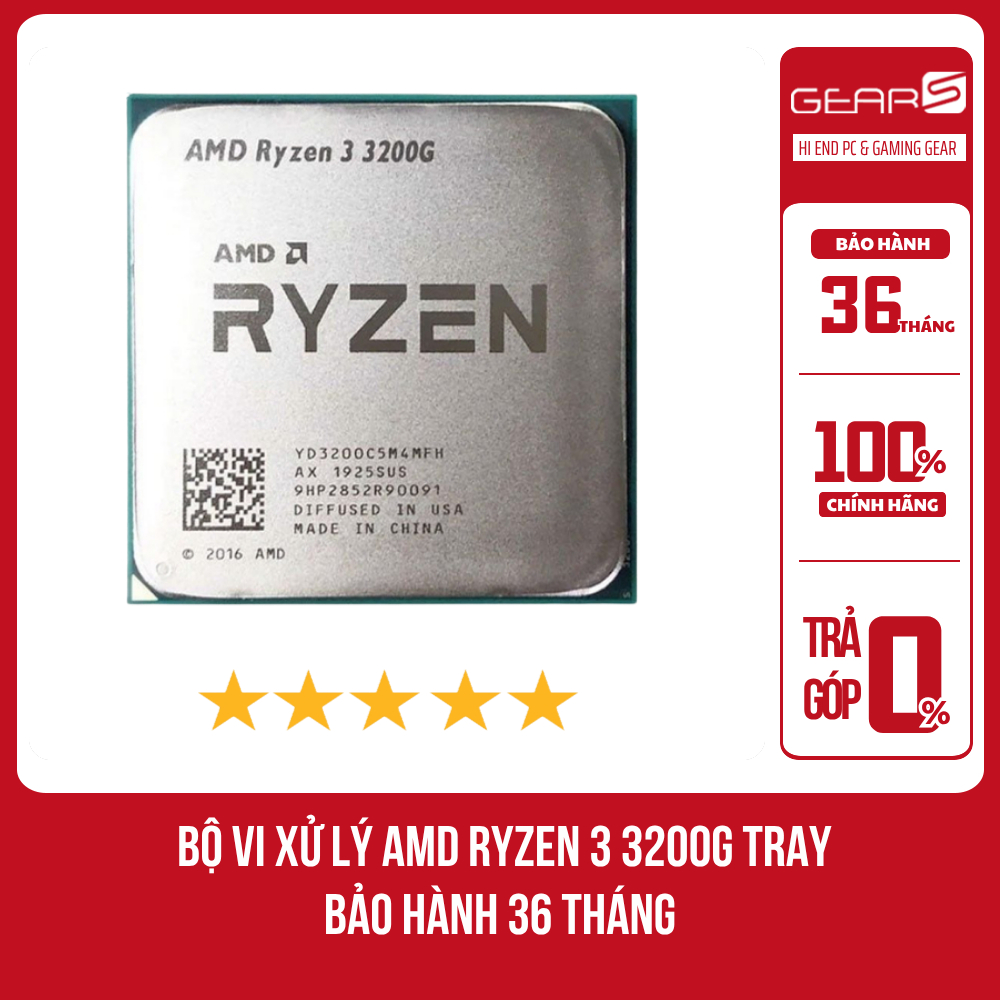 [Full Vat] Bộ vi xử lý AMD Ryzen 3 3200G Tray - Bảo hành 36 Tháng