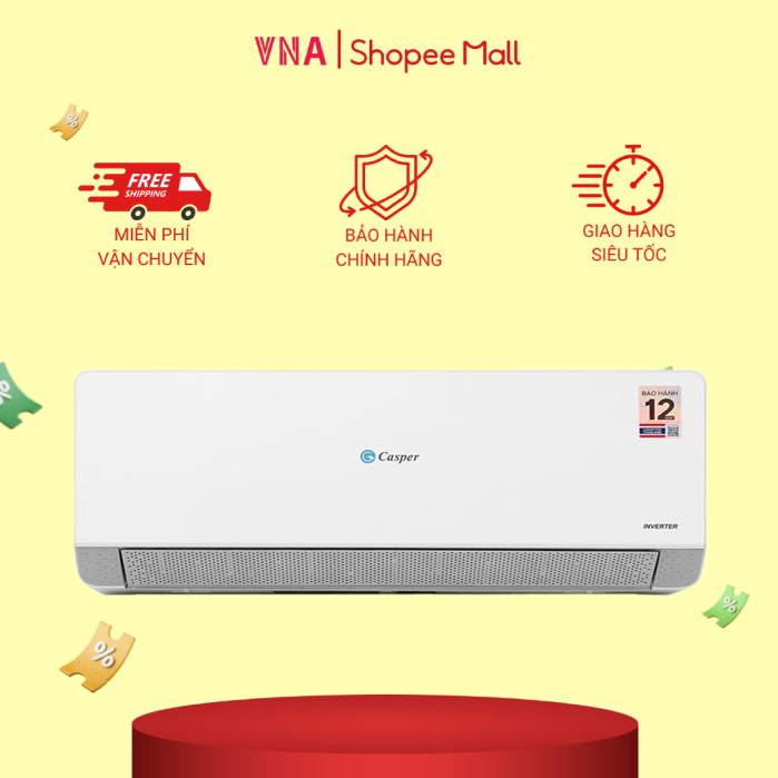 QC-09IU36A [GIAO HỎA TỐC] Điều hòa Casper Inverter 9500 BTU QC-09IU36A - Bảo hành 36 tháng