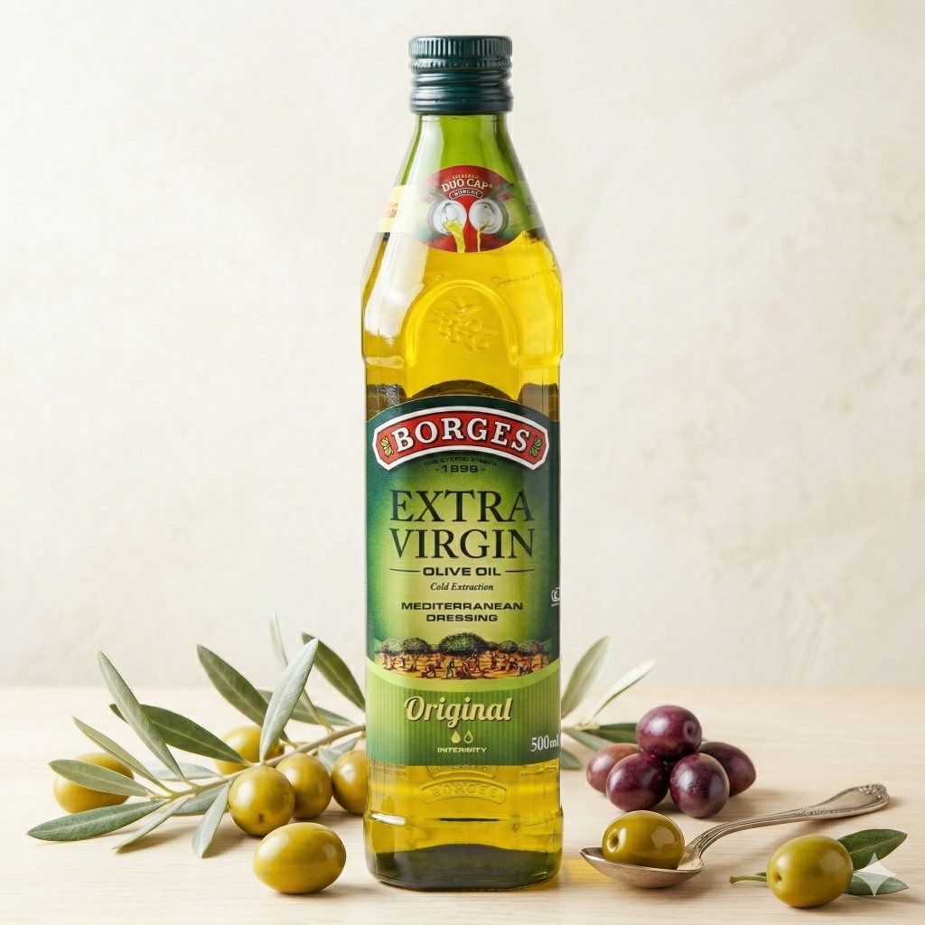 Dầu ôliu nguyên chất 100% Extra Virgin 500ml- Hiệu Borges- Tây Ban Nha