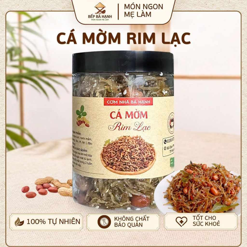 Cá Mờm Khô Rang Lạc, Cá Mờm Cơm Khô Rim Lạc Mặn Ngọt Cháy Tỏi Thơm Ngon - Bếp Bà Hạnh( Hũ 150gr)