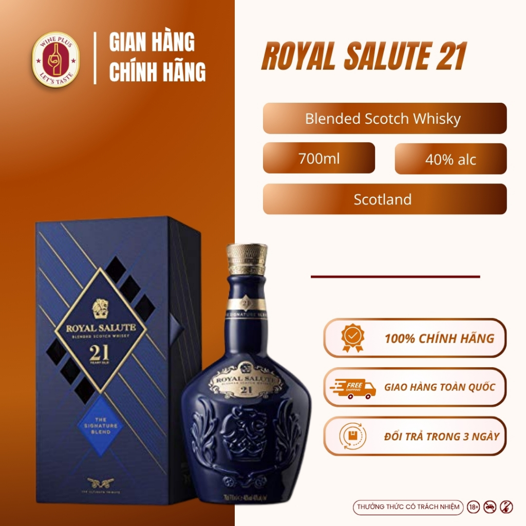 [Chính Hãng] Rượu Chivas Royal Salute 21 700ml | Wine Plus Việt Nam