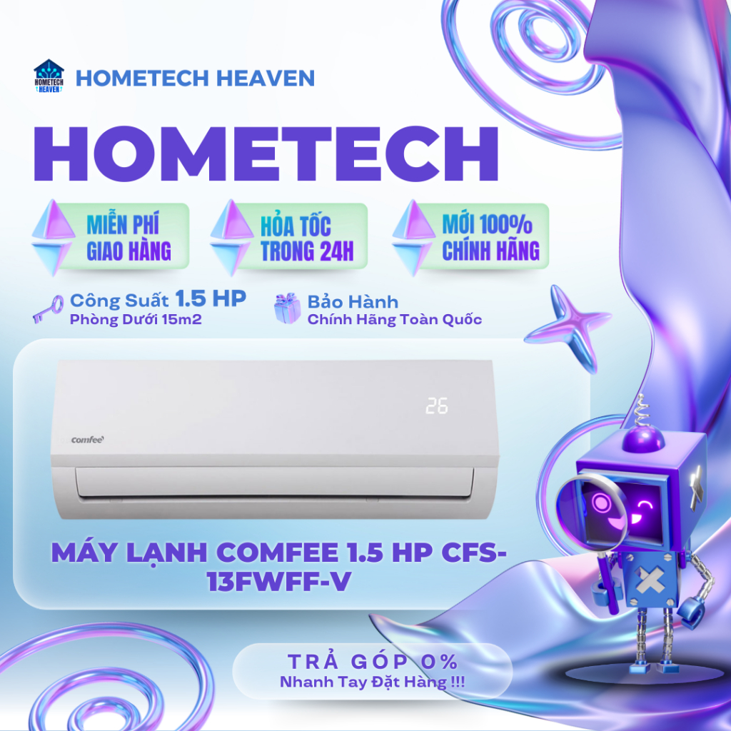CFS-13FWFF [GIAO LẮP HCM] Máy Lạnh Mono Comfee CFS-13FWFF-V 1.5HP - CHÍNH HÃNG, BH 2 NĂM