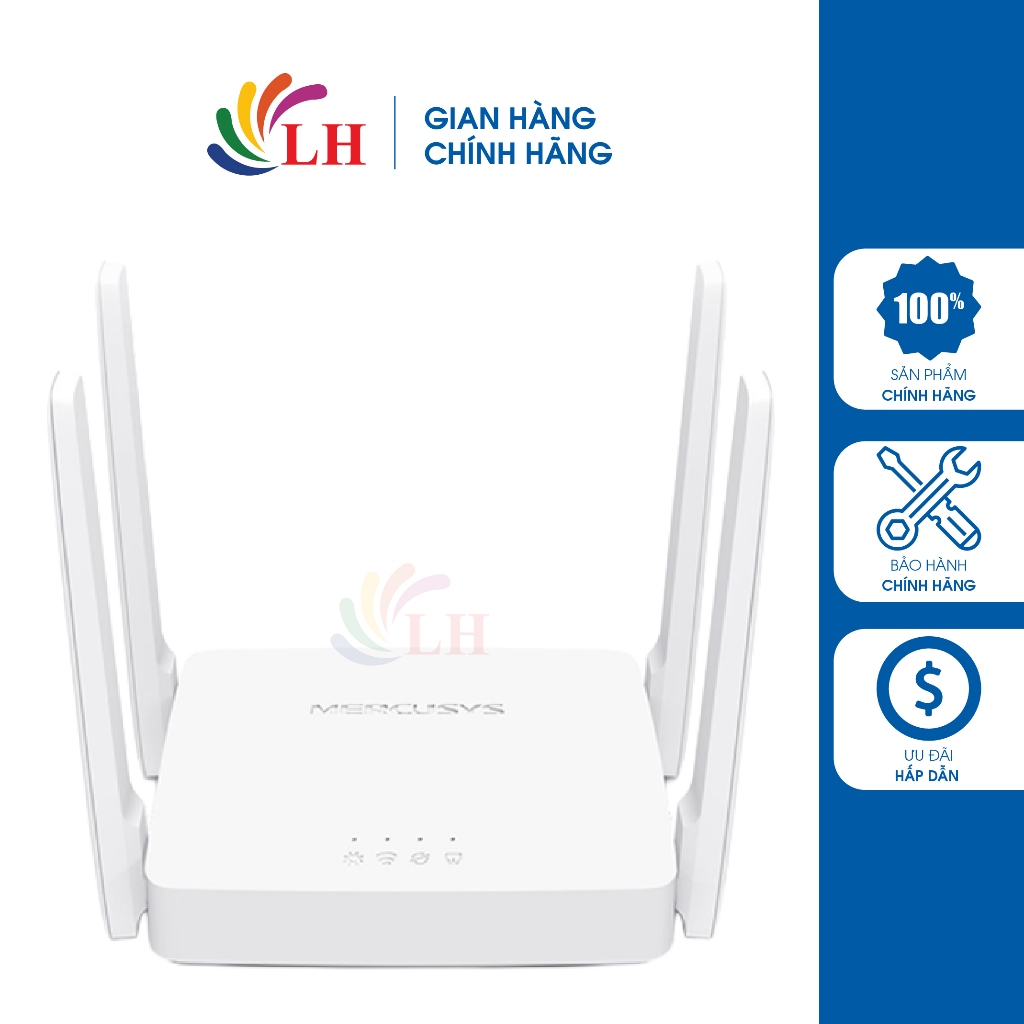 Router Wifi Mercusys AC1200 Dual Band Wireless Router AC10 - Hàng chính hãng
