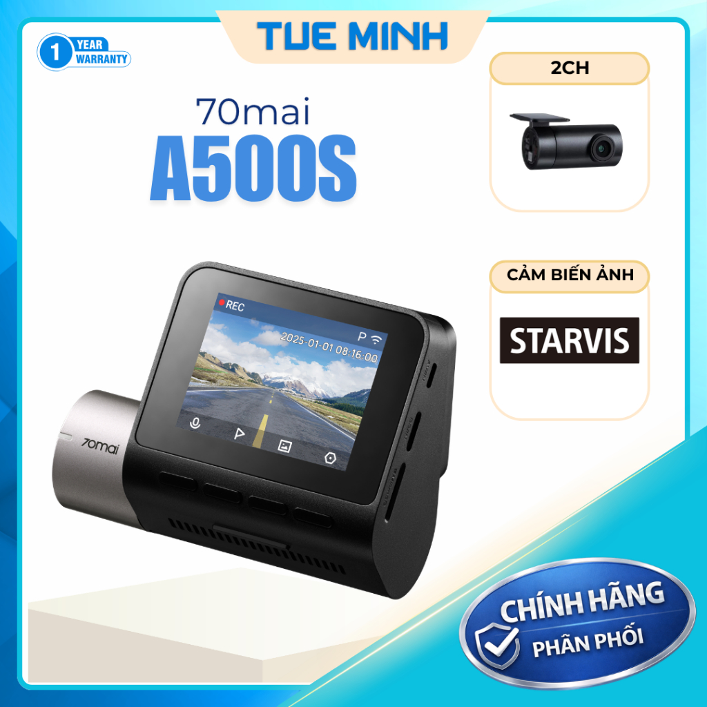 Camera hành trình ô tô 70mai Pro Plus+ A500S - 3K IMX335, phân phối chính hãng