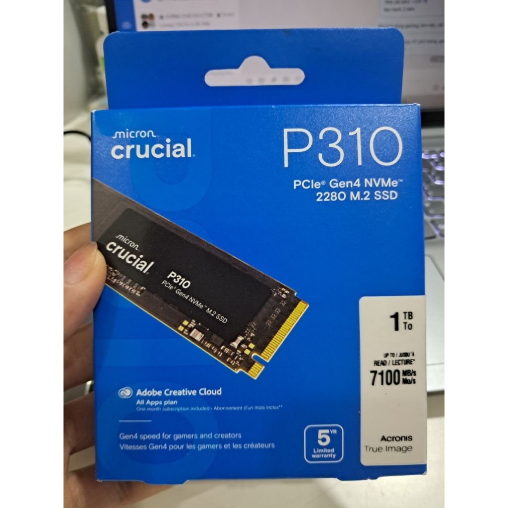 Ổ cứng SSD Crucial P310 1TB - P310 500GB M2 NVMe 2280 - PCIe Gen4 - BH 36 tháng