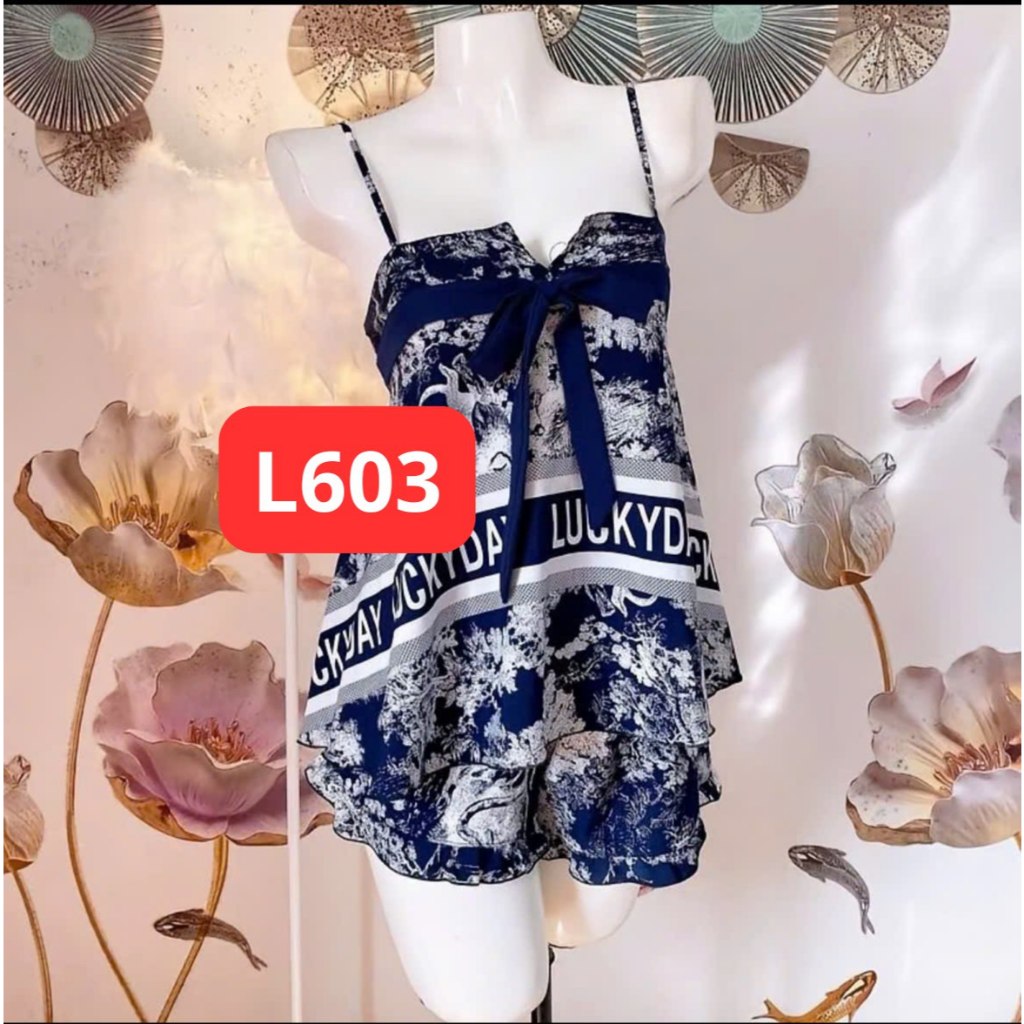 Đồ Ngủ 2 Dây Lụa Hàn L6 Kim Thanh - Short Bông Thiết Kế Cao Cấp Mềm Mịn Thoáng Mát Size 40-75kg | BigBuy360 - bigbuy360.vn