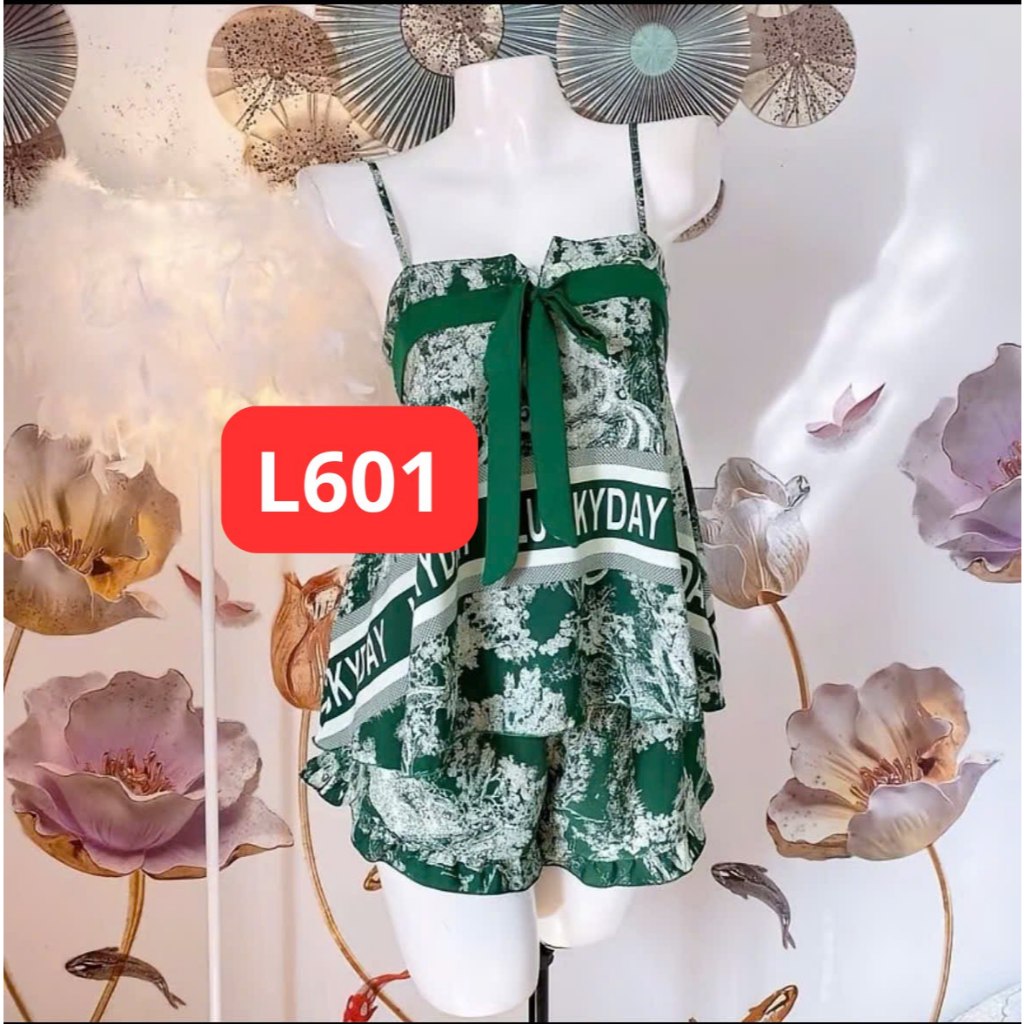 Đồ Ngủ 2 Dây Lụa Hàn L6 Kim Thanh - Short Bông Thiết Kế Cao Cấp Mềm Mịn Thoáng Mát Size 40-75kg | BigBuy360 - bigbuy360.vn