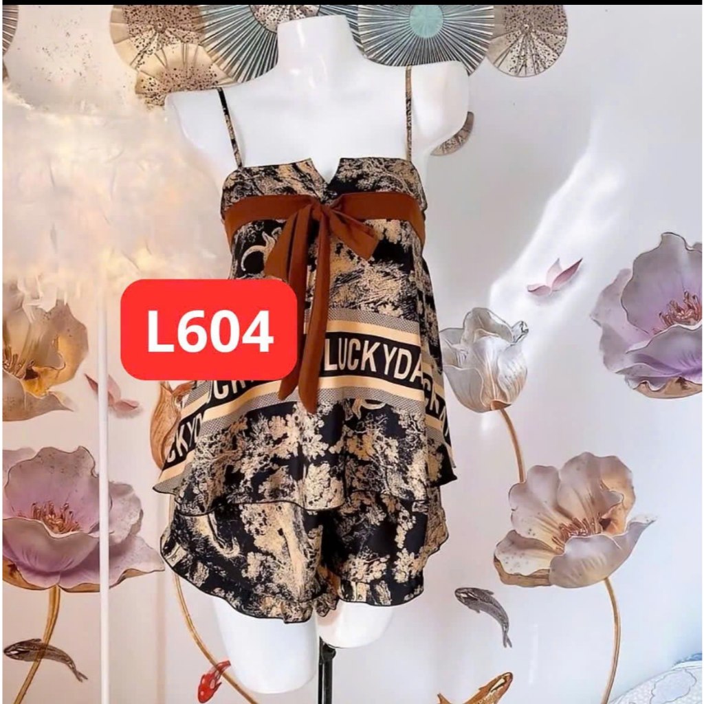 Đồ Ngủ 2 Dây Lụa Hàn L6 Kim Thanh - Short Bông Thiết Kế Cao Cấp Mềm Mịn Thoáng Mát Size 40-75kg | BigBuy360 - bigbuy360.vn