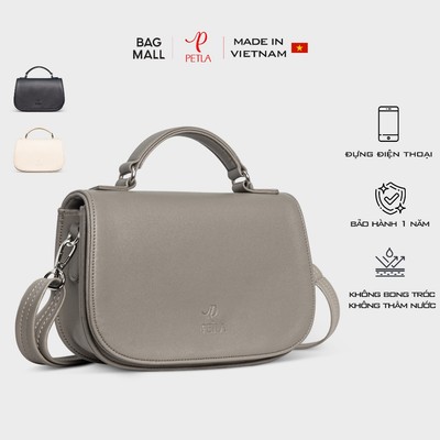 Túi đeo chéo da nữ nắp gập Petla LN07