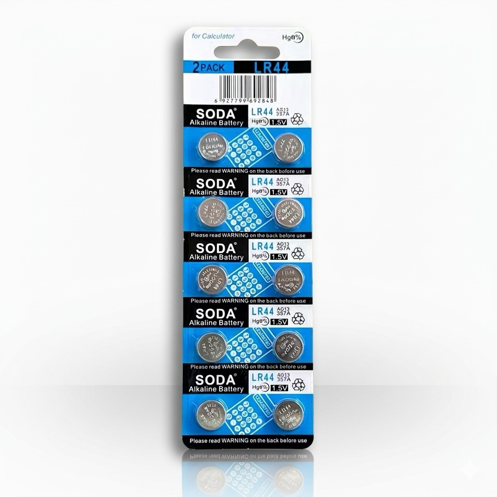 [Vỉ 10 Viên] Pin Cúc Áo SODA LR44 (AG13) 1.5V - Dùng cho các thiết bị điện tử nhỏ
