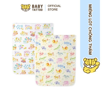 Miếng Lót Chống Thấm BABY TATTOO Thoáng Khí, 3 Lớp Chống Thấm Hiệu Quả