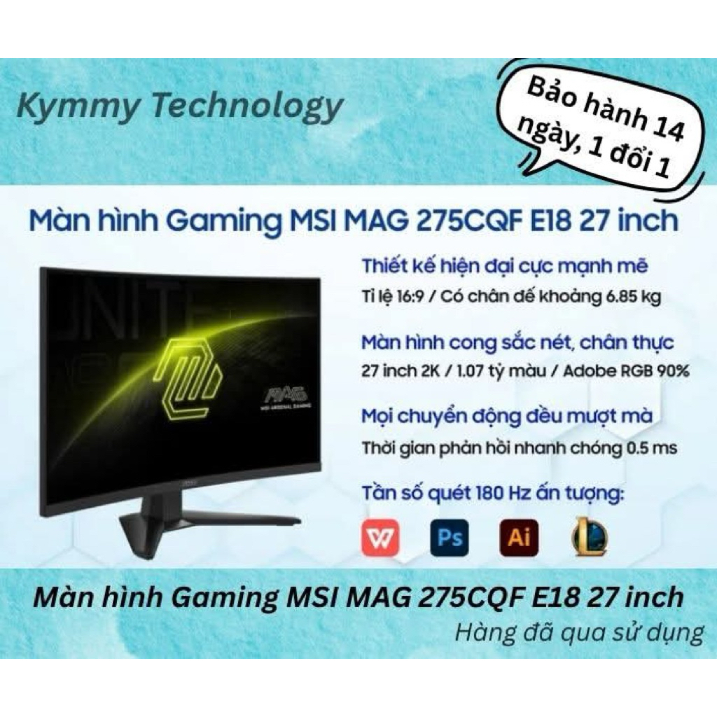 Màn hình Gaming MSI MAG 275CQF E18 27 inch