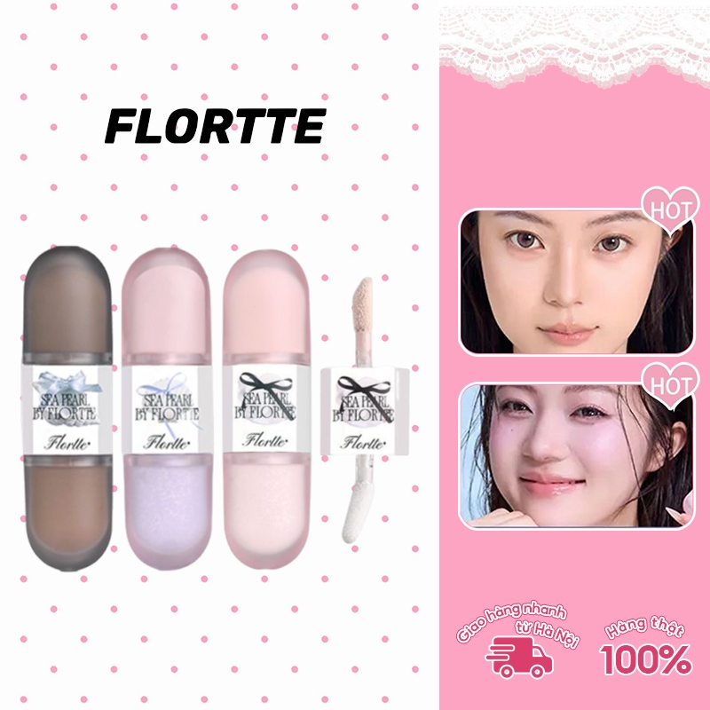 FLORTTE Glass Sea Double Head Liquid High Gloss Grooming Liquid Facial Brightening Nose Shadow Side 
