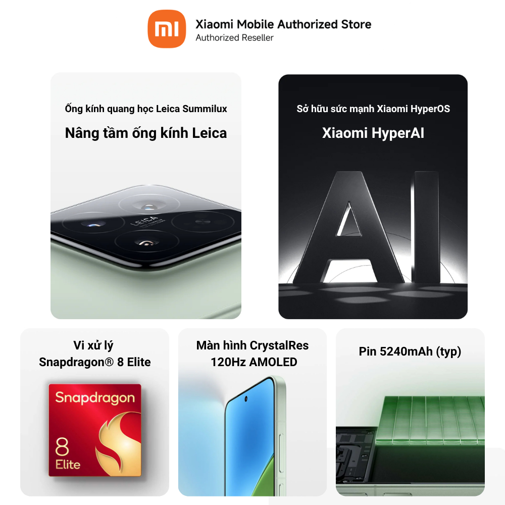 [VOUCHER 200K] Điện thoại Xiaomi 15 (12+512GB) | Màn 6.3" AMOLED | 3 Camera Leica | Snapdragon 8 Elite HyperAI | BigBuy360 - bigbuy360.vn