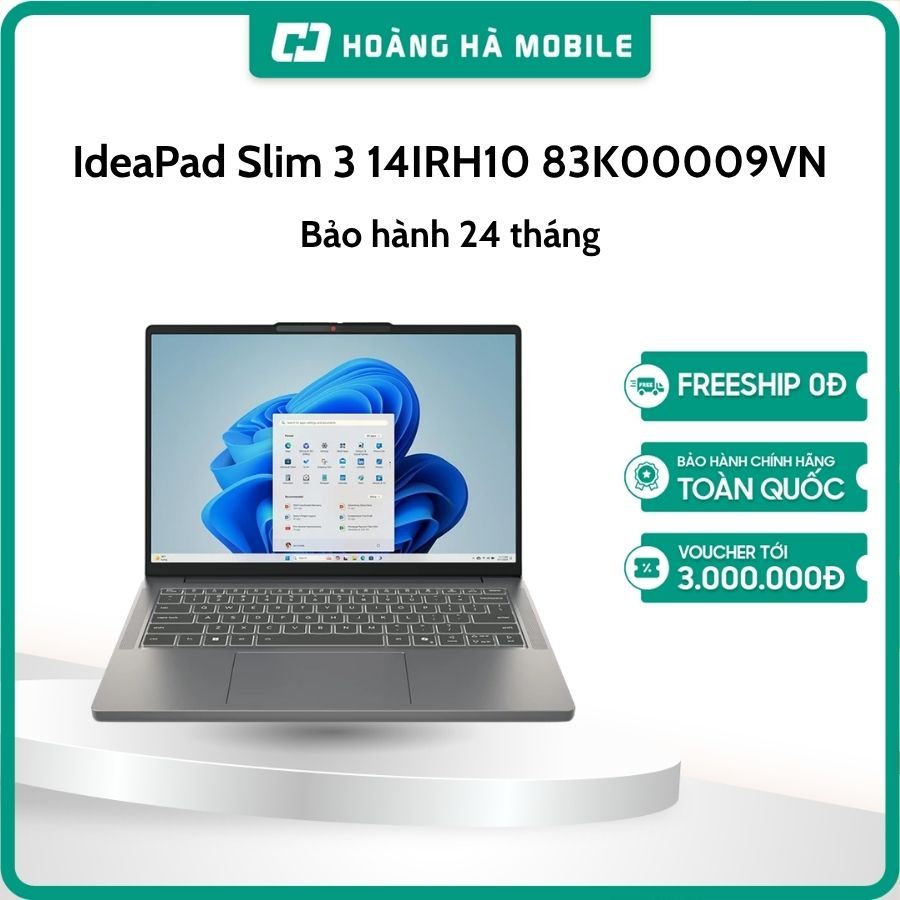 Laptop Lenovo IdeaPad Slim 3 14IRH10 83K00009VN (Intel Core i7-13620H/24GB/512GB/Intel UHD/14"WUXGA 