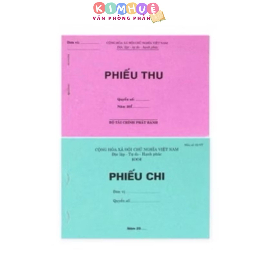 Phiếu chi 1 liên / Phiếu thu 1 liên A5 - 50 tờ (1 quyển)