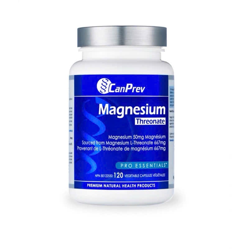 Magie Threonate 50mg 120 viên hãng Canprev xuất xứ Canada, sản phẩm cải thiện trí não và khả năng họ