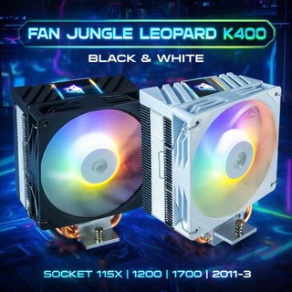 Tản Nhiệt Khí - Fan CPU 4 ống đồng Leopard K400 RGB TRẮNG ĐEN đa socket 115x 1200 1700 2011-3 new