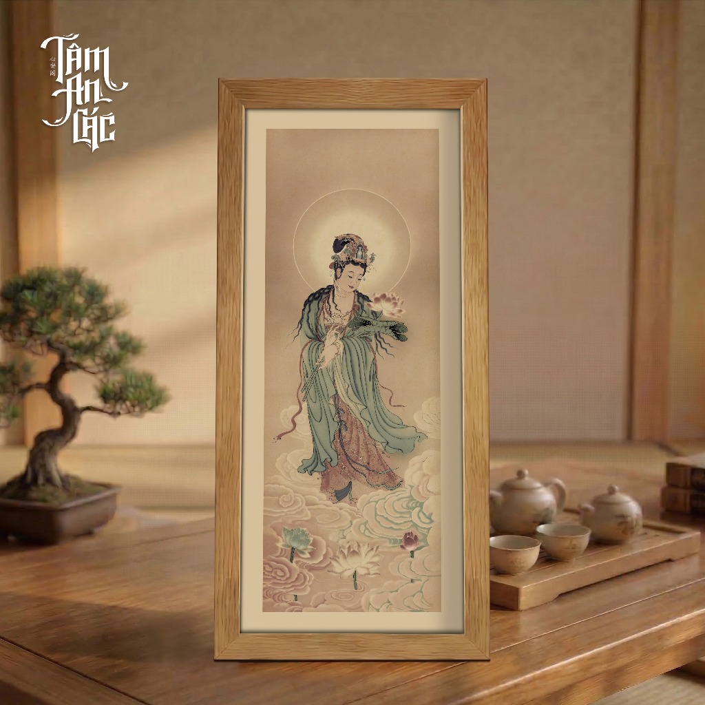 Tranh Đại Thế Chí để bàn – Đại Thế Chí Bồ Tát – Quang Minh Tôn Đồ | Tịnh lực quang minh – Tâm An Các