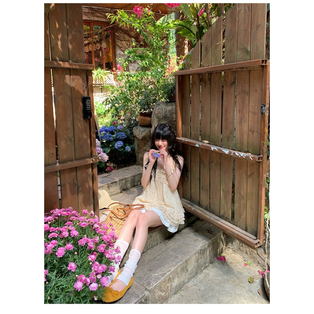 Áo 2 dây babydoll hoa nhí TABISHOP Áo kiểu nữ dễ thương mặc hè đi chơi(312) | BigBuy360 - bigbuy360.vn
