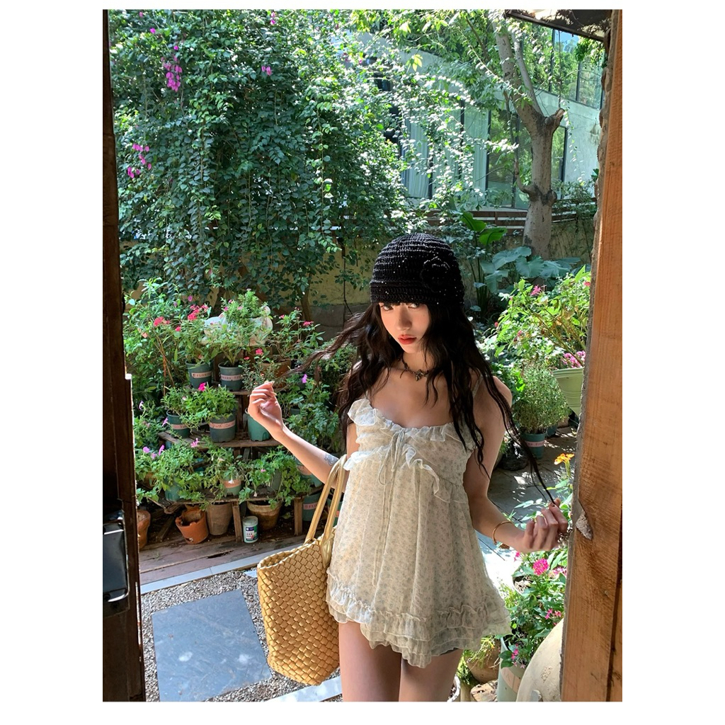 Áo 2 dây babydoll hoa nhí TABISHOP Áo kiểu nữ dễ thương mặc hè đi chơi(312) | BigBuy360 - bigbuy360.vn