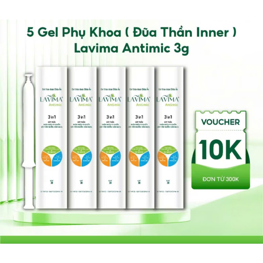 Gel Cấp Ẩm Phụ Khoa Lavima Aquain (Đũa Thần Inner) - Ẩm Sâu Giảm Khô Rát, Mềm Mịn Cả Ngày, Bút 3g