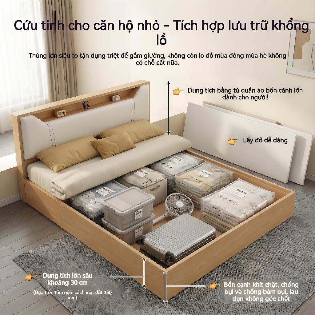 ALVIN Giường gỗ gỗ thân thiện với môi trường, tải trọng 250KG có sẵn và sẵn sàng giao hàng | BigBuy360 - bigbuy360.vn