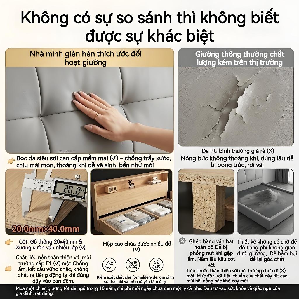 ALVIN Giường gỗ gỗ thân thiện với môi trường, tải trọng 250KG có sẵn và sẵn sàng giao hàng | BigBuy360 - bigbuy360.vn
