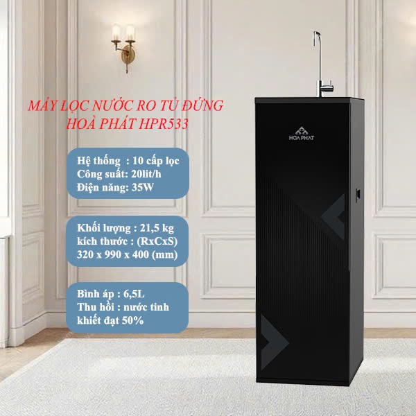 Máy lọc nước RO tủ đứng Hòa Phát HPR533