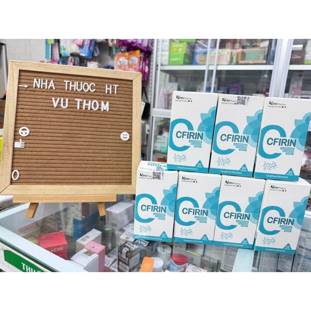 ( Nhập khẩu ) CFIRIN Kenpharma lọ 60viên Pháp- Glutathion, collagen